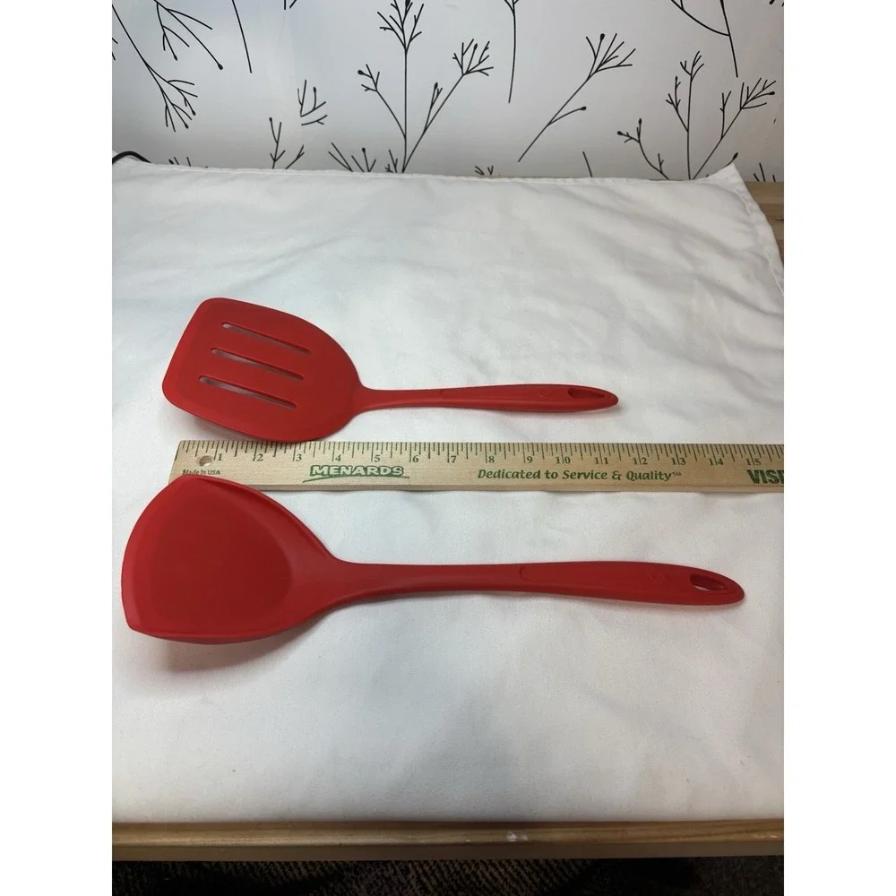 Red‎ Silicone Kitchen Utensils 3pcs KochBlume